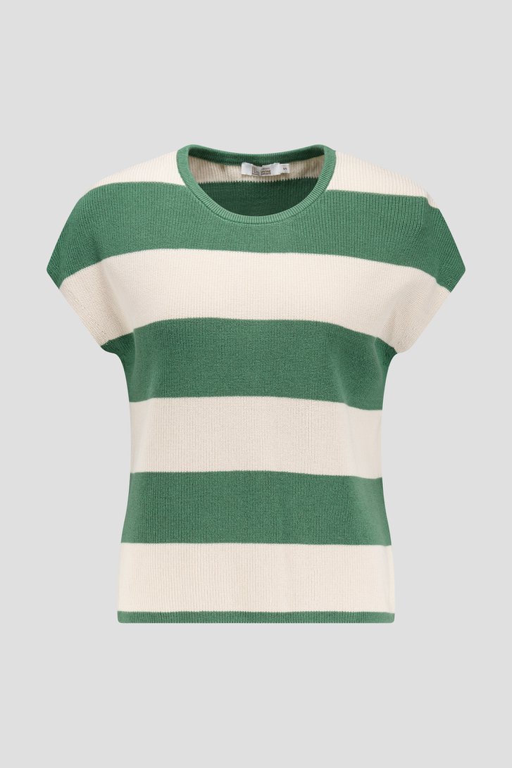 Beige-groene trui zonder mouwen van Liberty Loving nature voor Dames