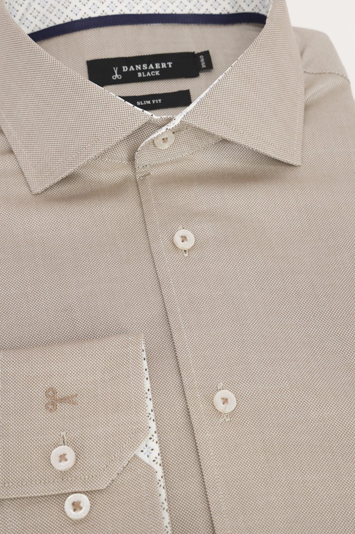 Productfoto 2 van Beige hemd - Slim fit  door Dansaert Black voor Heren