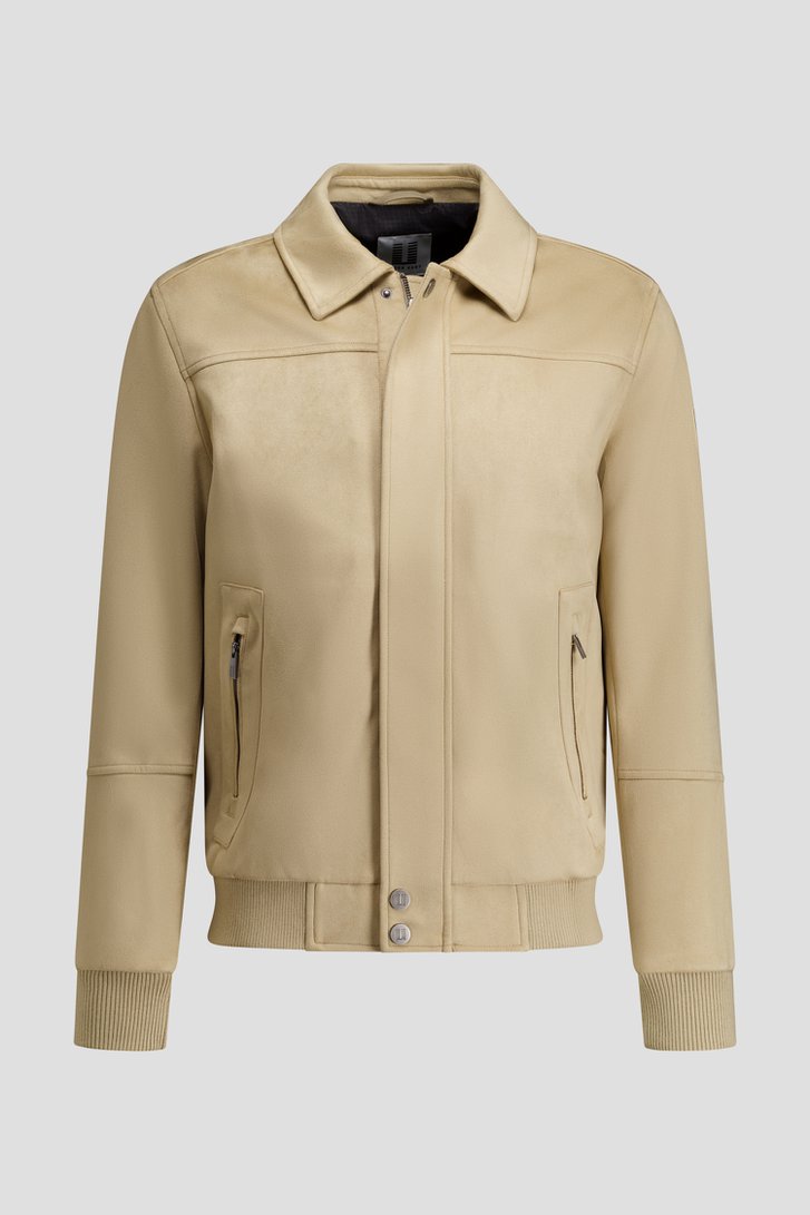 Productfoto 1 van Beige jas in suède look door Upper East voor Heren