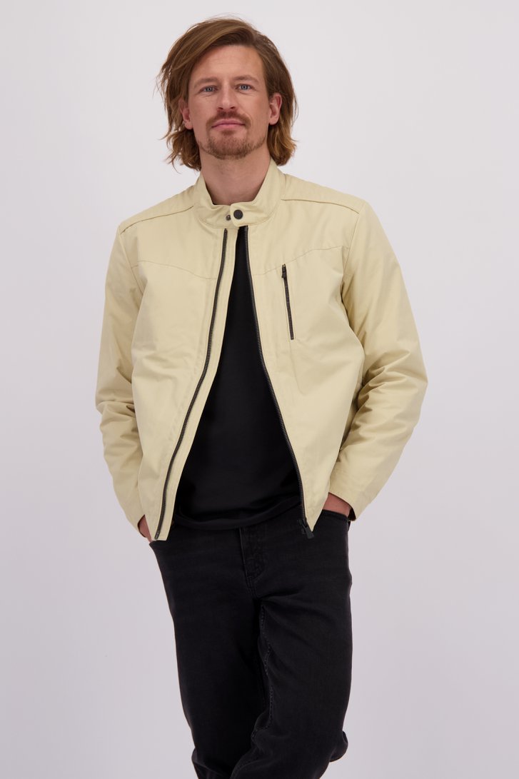 Voorkant van Beige jas door Ravøtt voor Heren