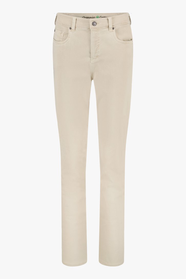 Beige jeans met elastische taille - comfort fit van Anna Montana voor Dames