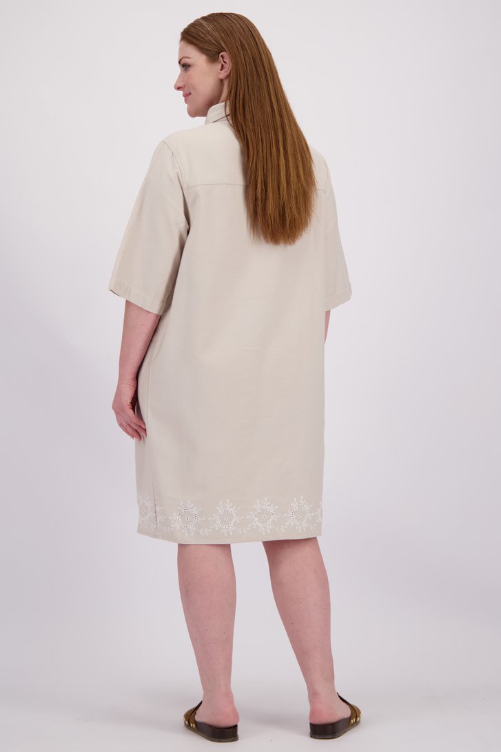 Achterkant van Beige jeanskleedje door ONLY Carmakoma voor Dames