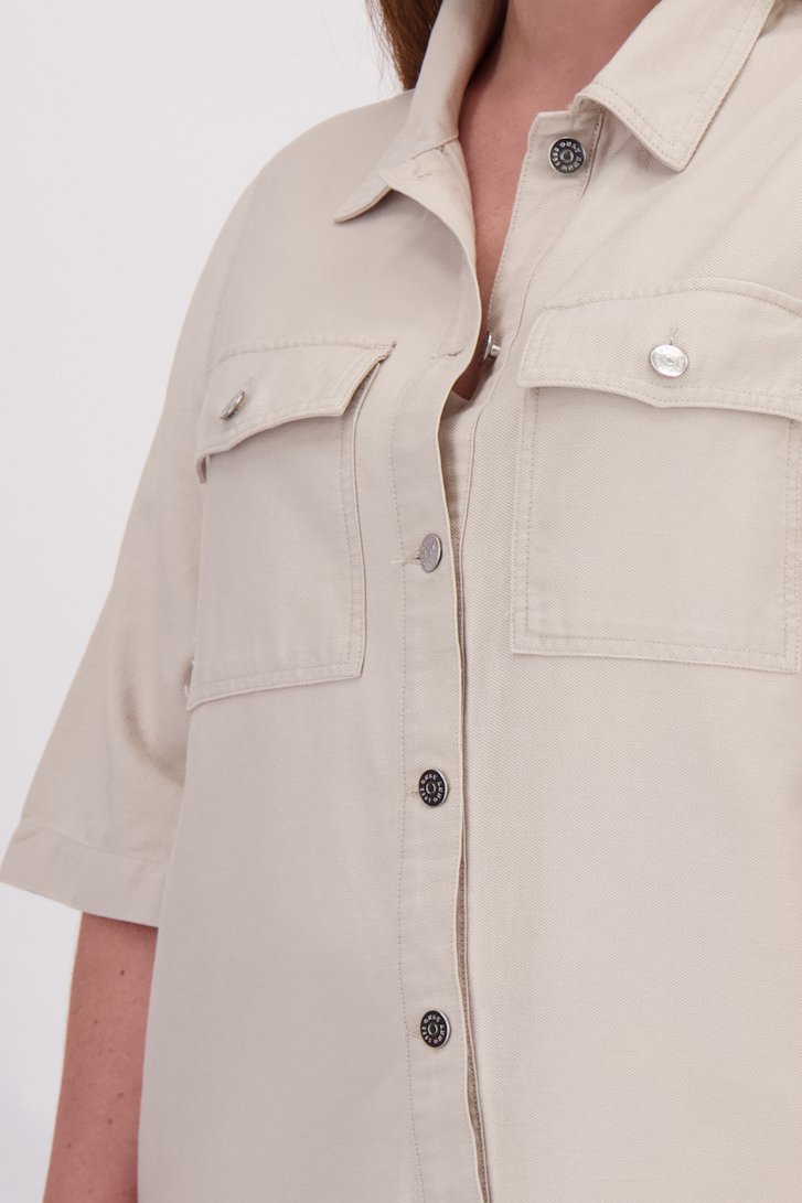 Detail van Beige jeanskleedje door ONLY Carmakoma voor Dames