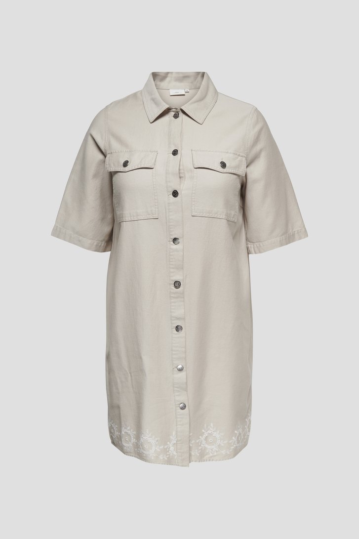 Productfoto 1 van Beige jeanskleedje door ONLY Carmakoma voor Dames