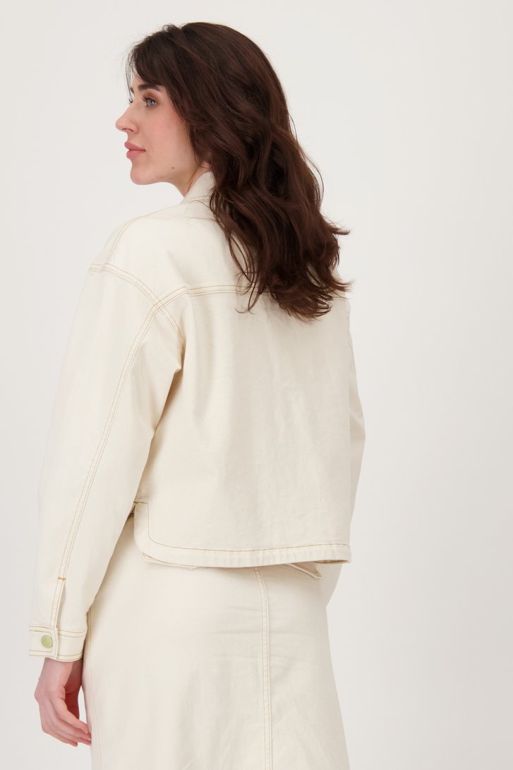 Beige jeansvest met knopen van Geisha voor Dames