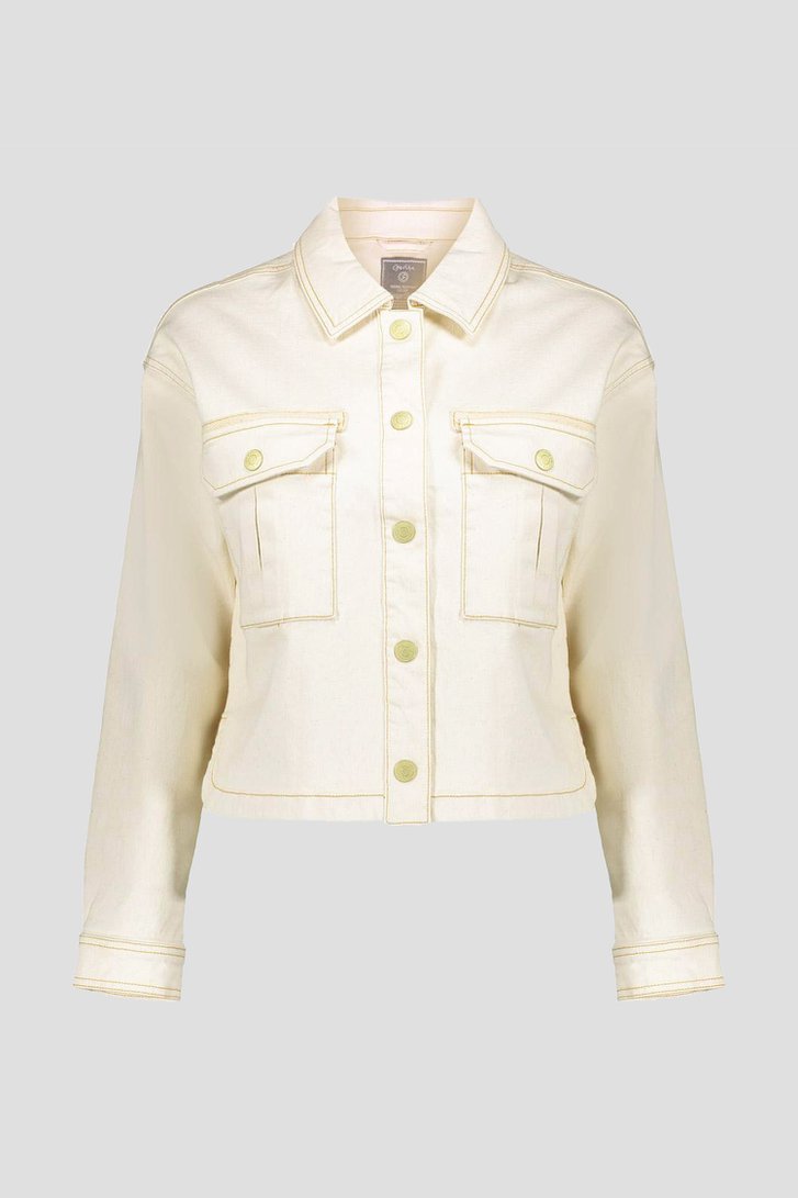 Beige jeansvest met knopen van Geisha voor Dames
