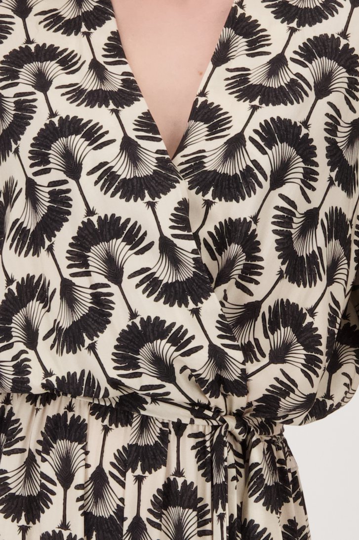 Beige jumpsuit met zwarte print  van Geisha voor Dames