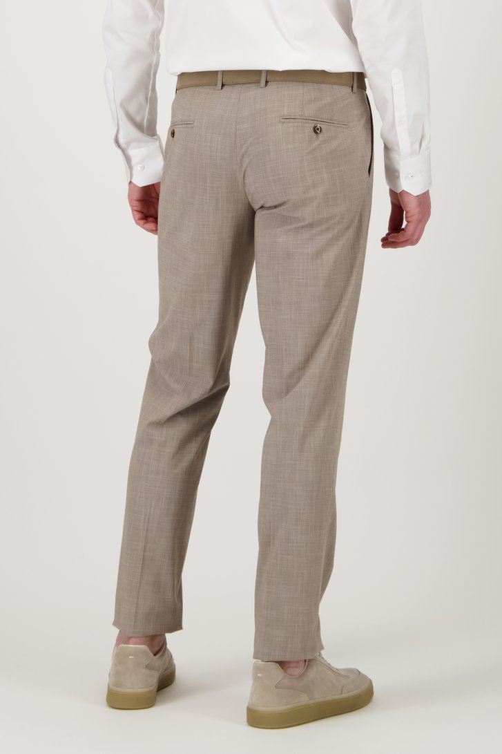 Achterkant van  Beige kostuumbroek – Regular fit door Dansaert Black voor Heren