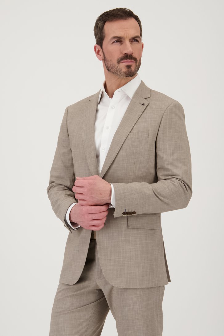 Beige kostuumvest – regular fit  van Dansaert Black voor Heren