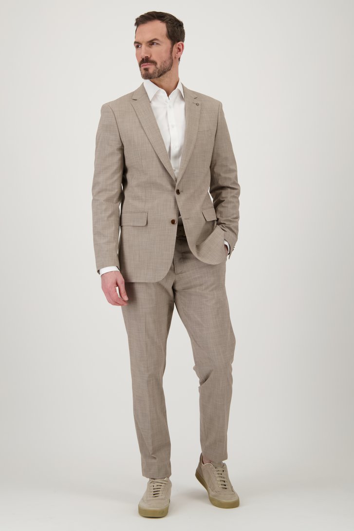Beige kostuumvest – regular fit  van Dansaert Black voor Heren
