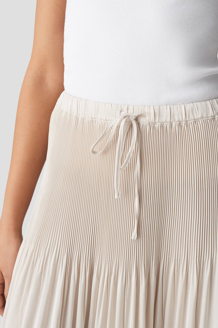 Beige midi plissérok van Opus voor Dames