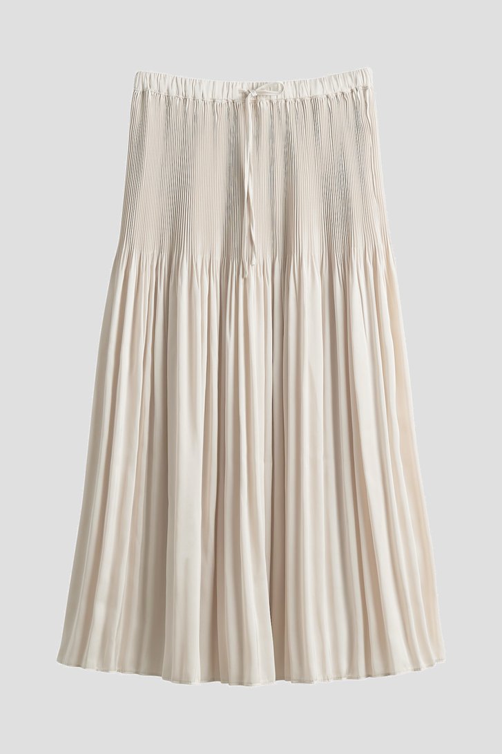 Beige midi plissérok van Opus voor Dames