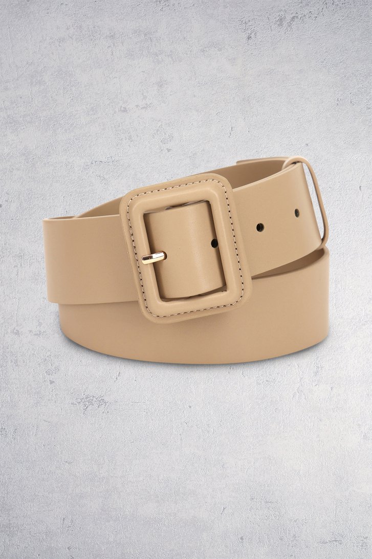 Voorkant van Beige riem met vierkante gesp door Liberty Island voor Dames