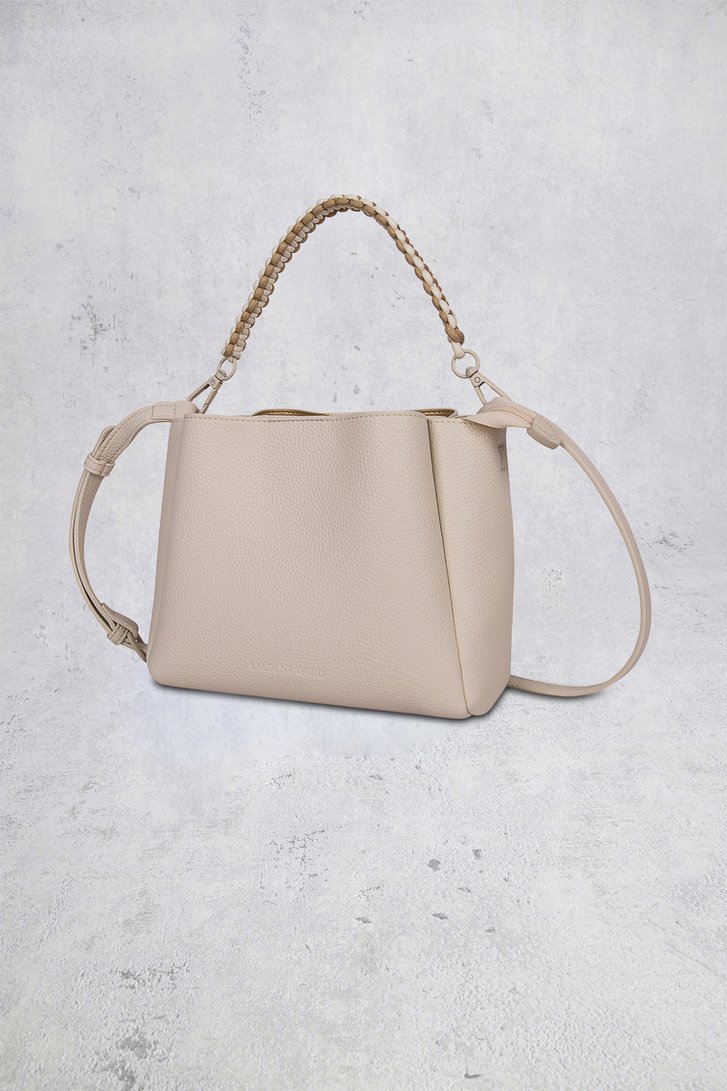 Productfoto 1 van Beige schoudertas met extra gevlochten riem door Laurent David voor Dames