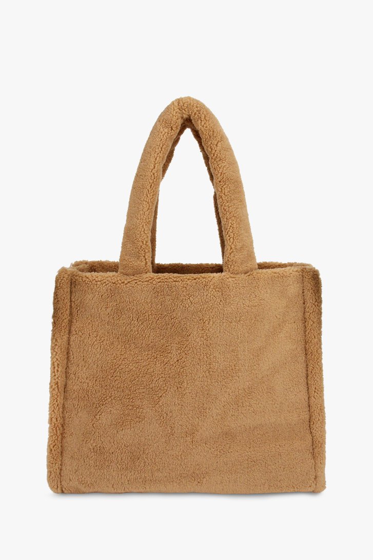 Beige shopper in zacht teddy van Liberty Island voor Dames