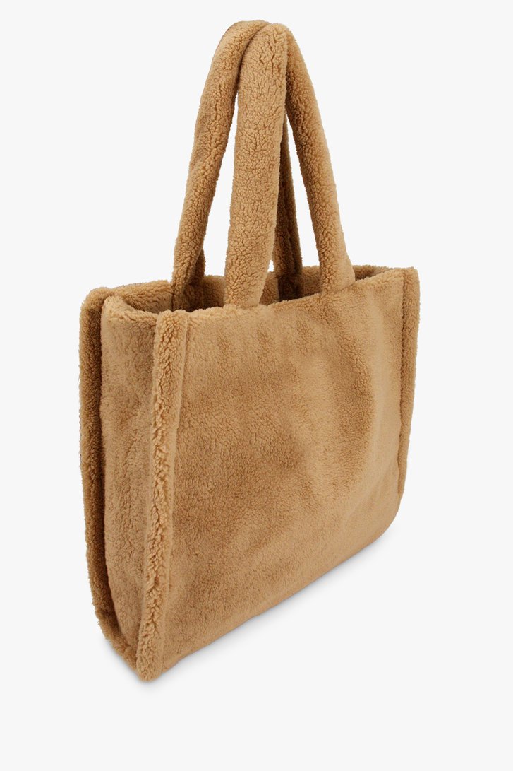 Beige shopper in zacht teddy van Liberty Island voor Dames