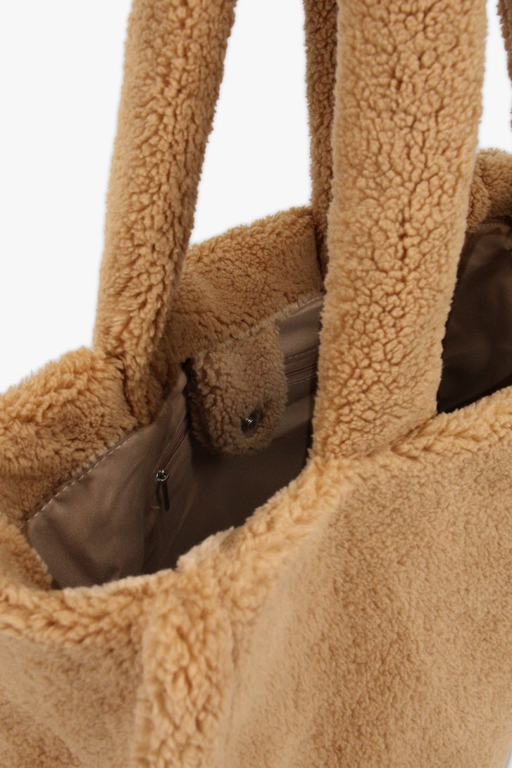 Beige shopper in zacht teddy van Liberty Island voor Dames