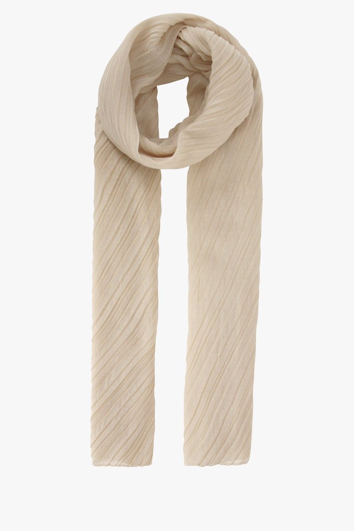 Beige sjaal met plooitjes van Liberty Island voor Dames
