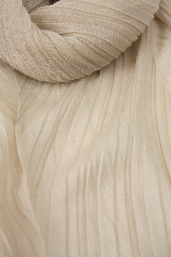 Beige sjaal met plooitjes van Liberty Island voor Dames