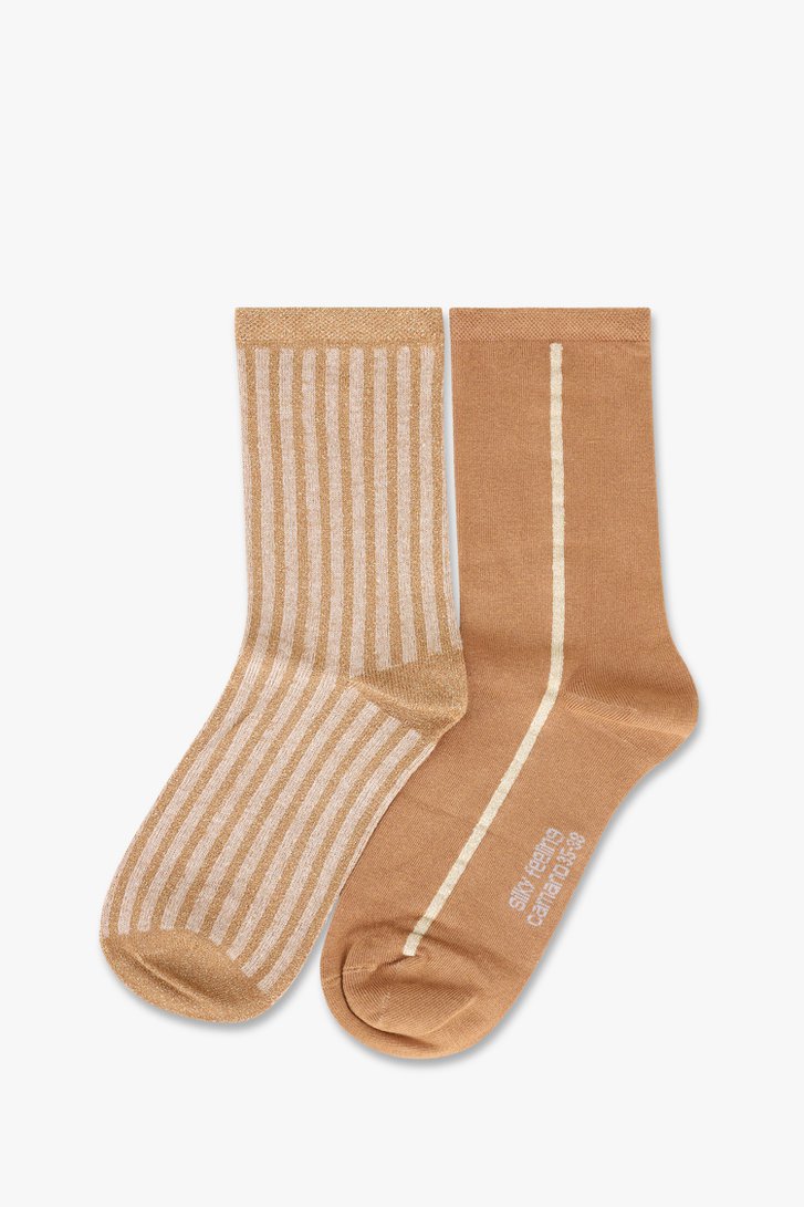 Beige sokken - 2 paar van Camano voor Dames