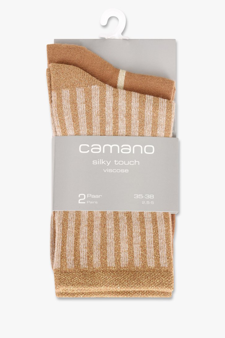 Beige sokken - 2 paar van Camano voor Dames