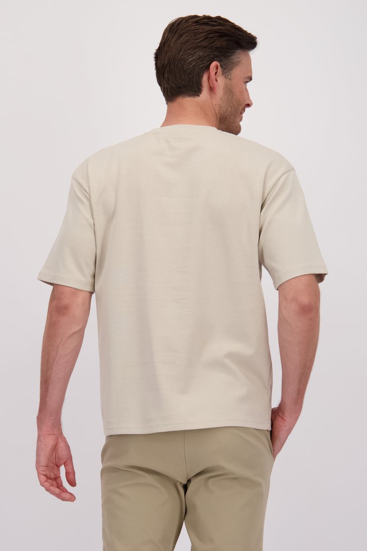Achterkant van Beige T-shirt met ronde hals door Only & Sons voor Heren