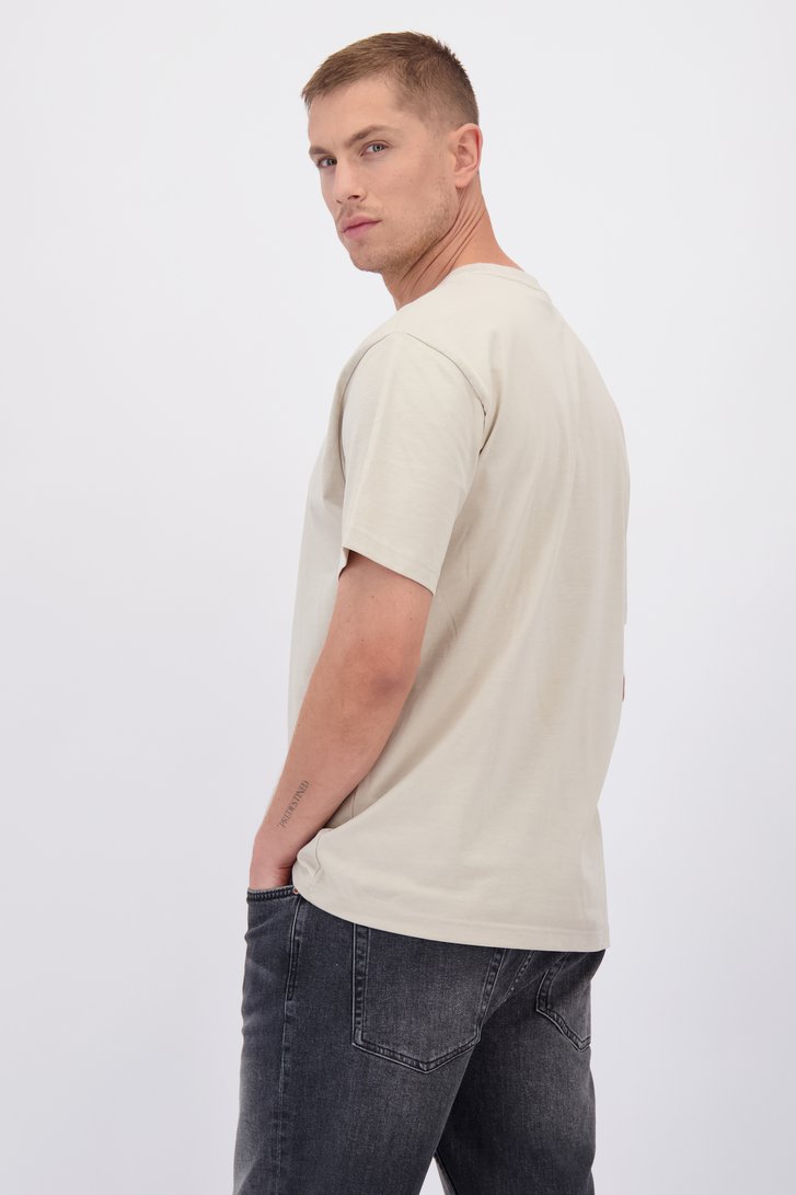 Achterkant van Beige T-shirt met ronde hals door Only & Sons voor Heren