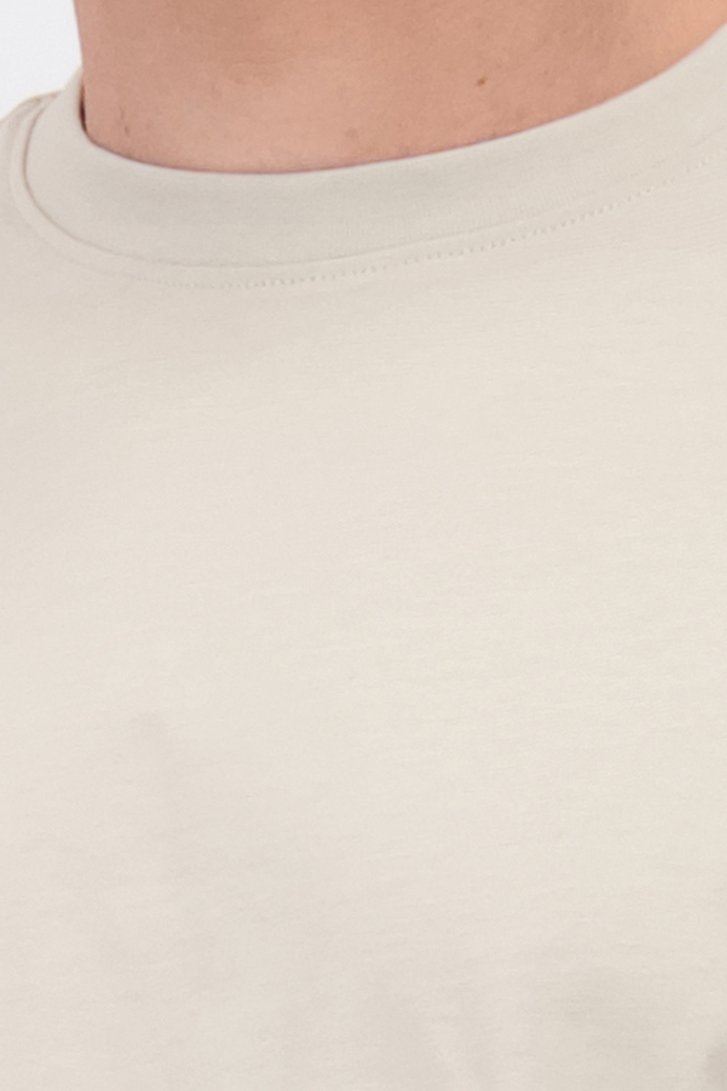 Detail van Beige T-shirt met ronde hals door Only & Sons voor Heren
