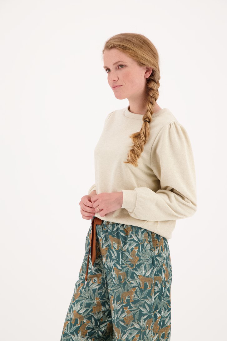 Beige trui met gouden lurex van Liberty Island homewear voor Dames