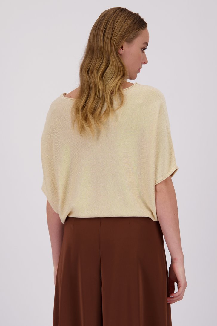 Beige trui met korte vleermuismouwen van D'Auvry voor Dames