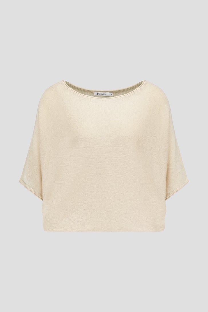 Beige trui met korte vleermuismouwen van D'Auvry voor Dames