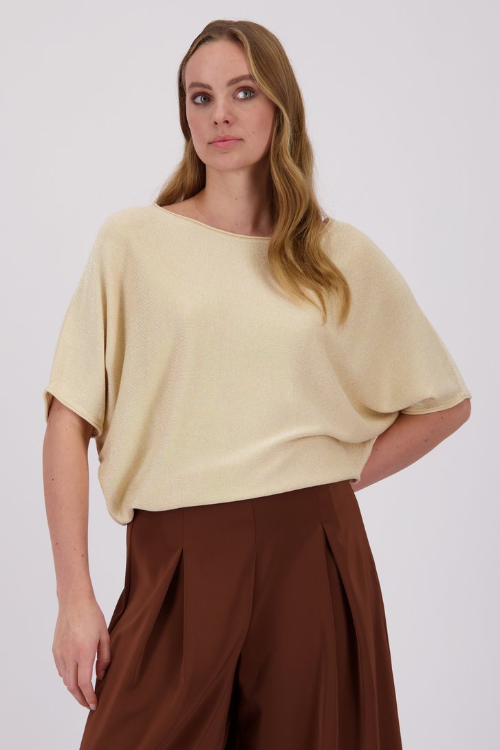 Beige trui met korte vleermuismouwen van D'Auvry voor Dames