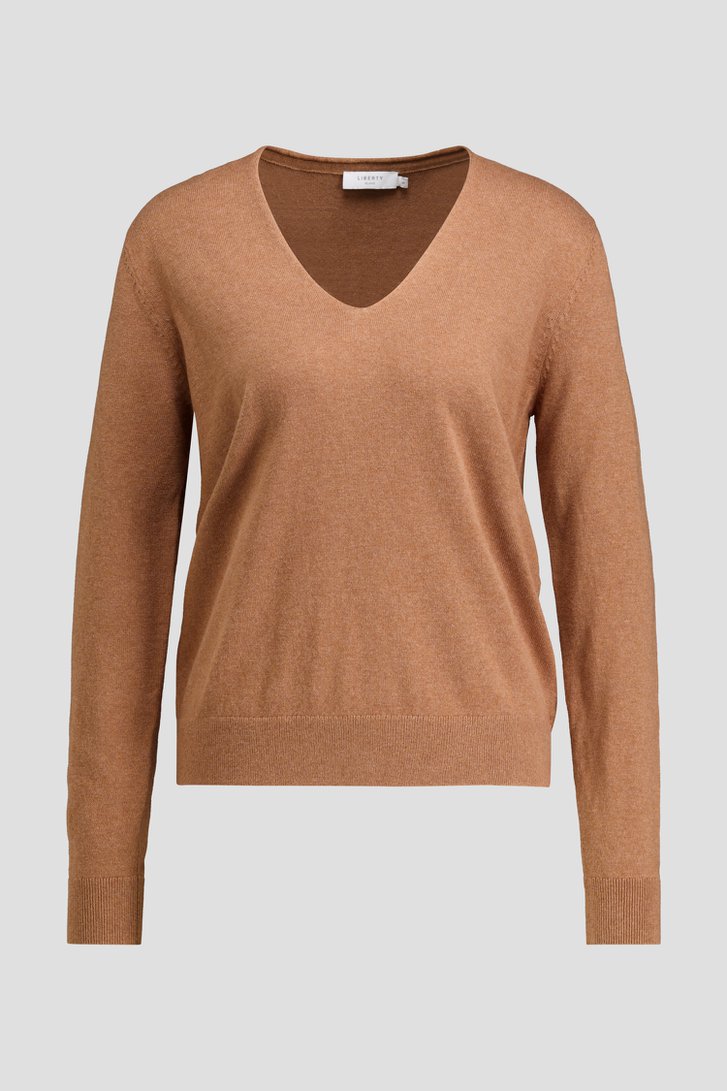 Productfoto 1 van Beige trui met V-hals door Liberty Island voor Dames