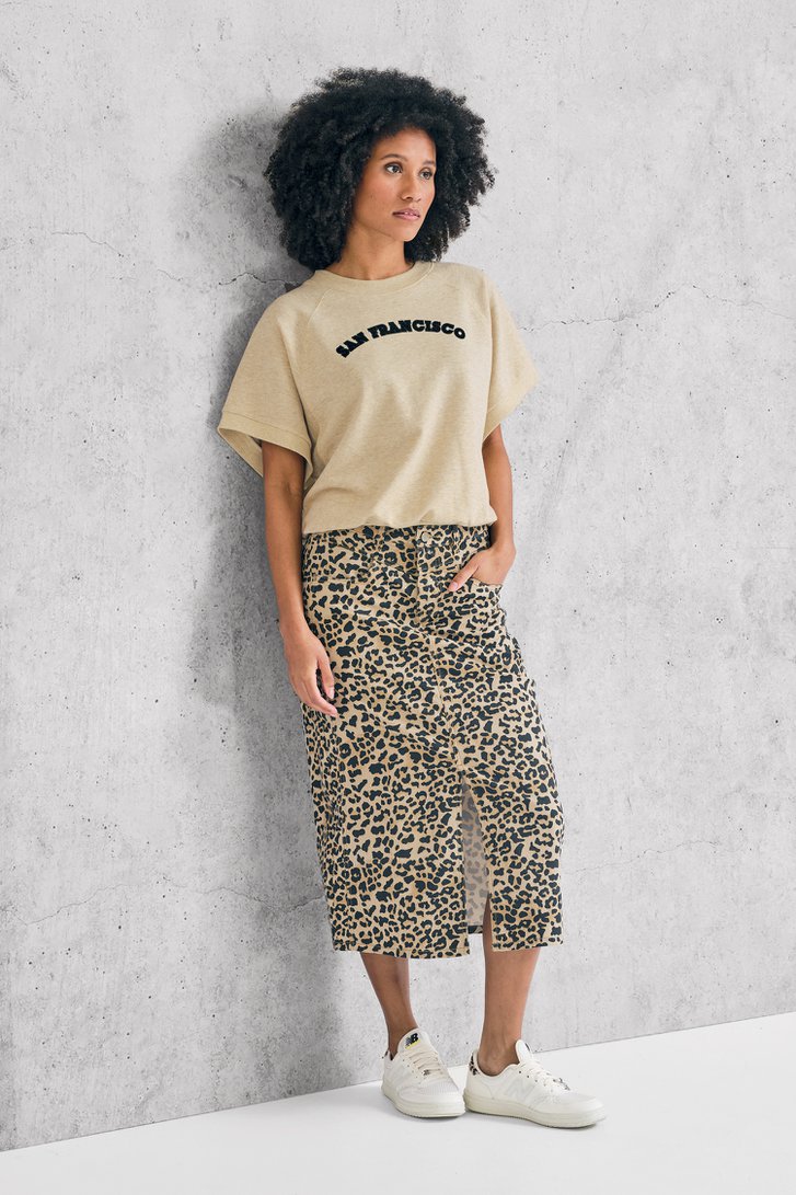 Beige truitje met aangesneden mouwen van Geisha voor Dames