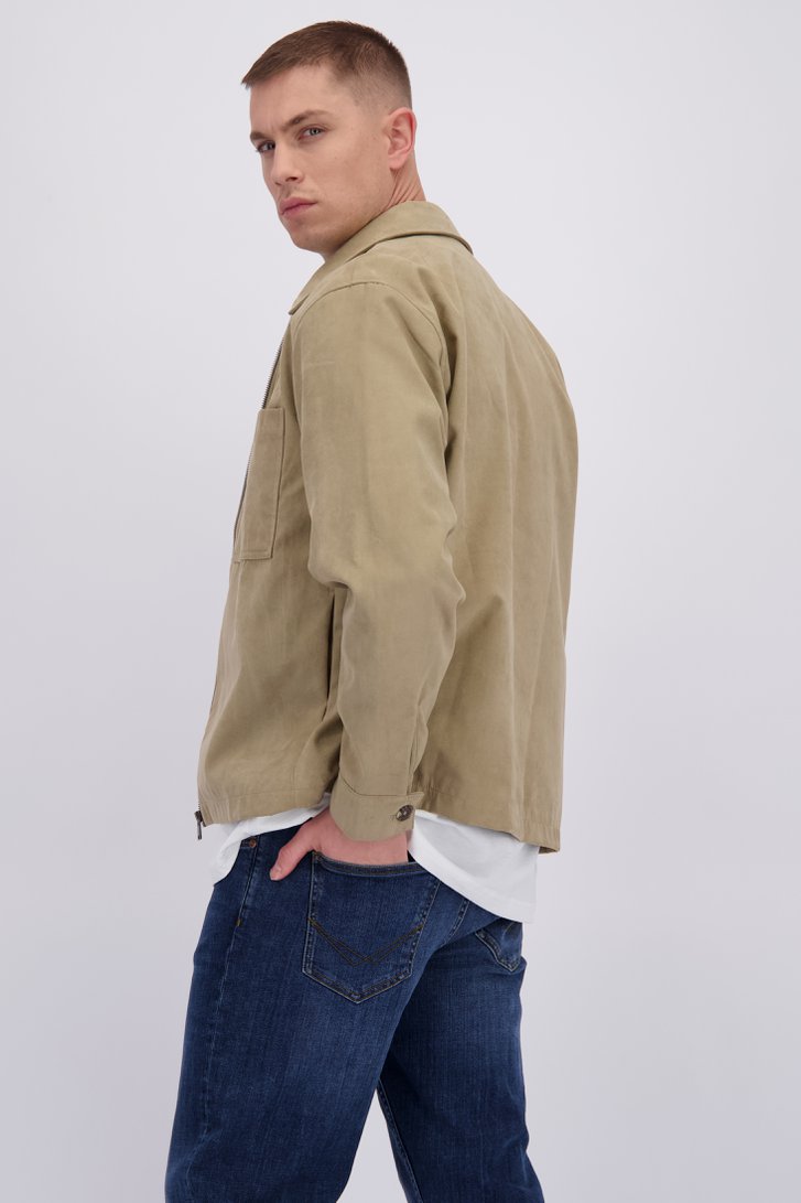 Achterkant van Beige vestje in faux-daim door Only & Sons voor Heren