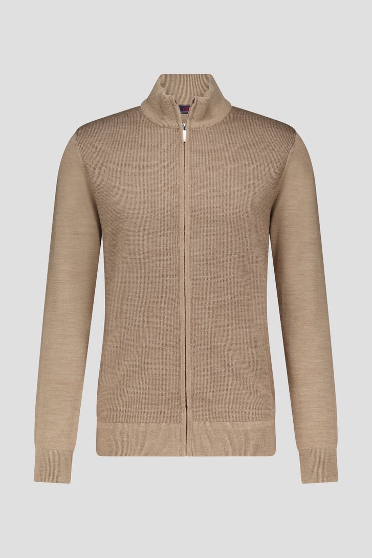Beige wollen cardigan van Dansaert Blue voor Heren