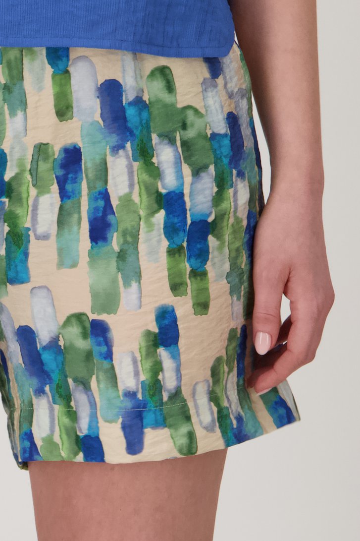 Bermuda avec imprimé aquarelle bleu-vert de Liberty Loving nature pour Femmes