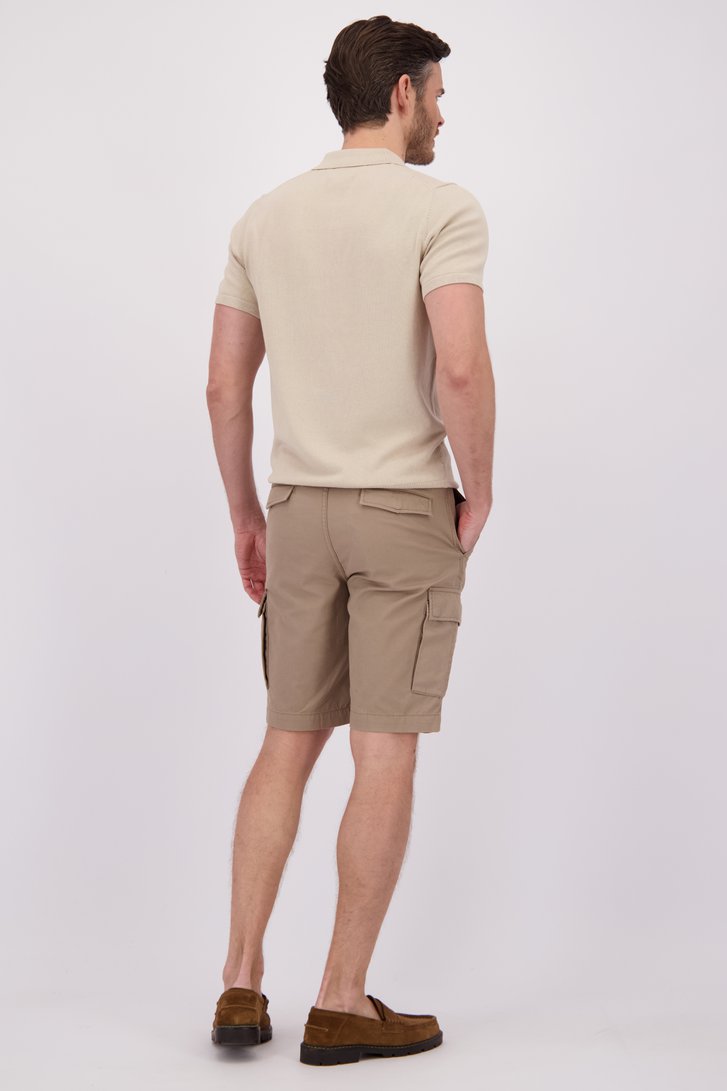 Le dos de Bermuda beige avec poches cargo de Brassville pour Hommes