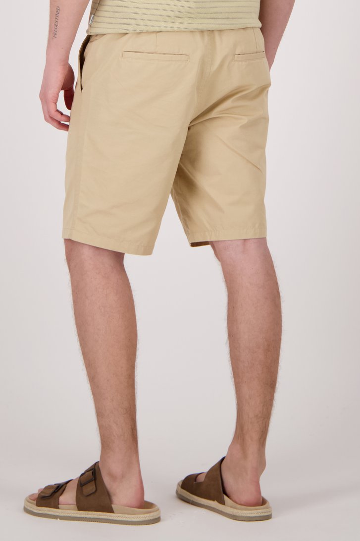 Bermuda beige clair avec taille élastique de Casual Five pour Hommes