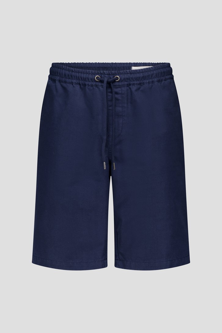 Bermuda bleu foncé avec taille élastique de Casual Five pour Hommes