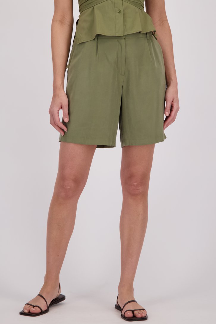 Bermuda kaki avec taille élastique de More & More pour Femmes