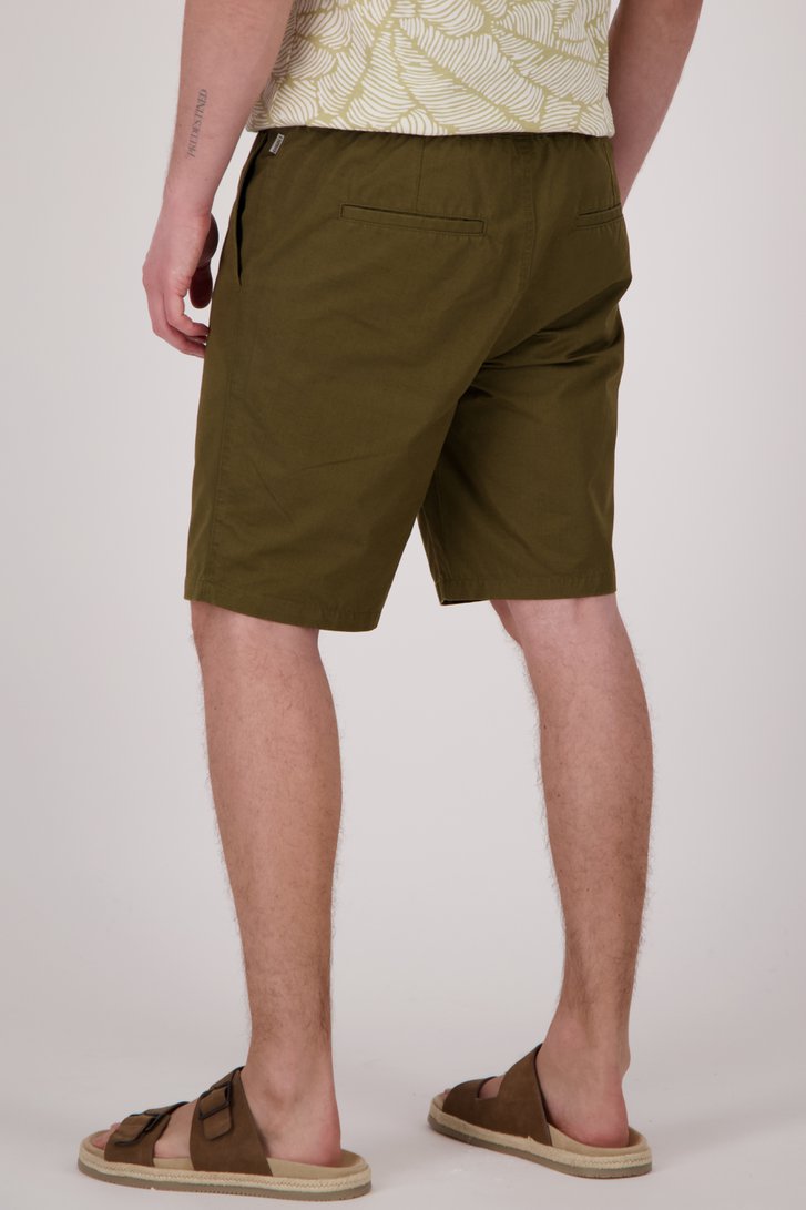 Bermuda vert foncé avec taille élastique de Casual Five pour Hommes