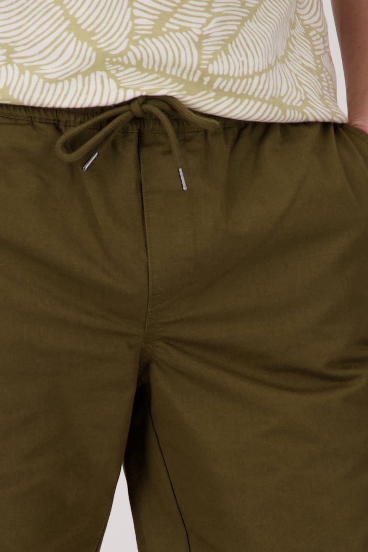 Bermuda vert foncé avec taille élastique de Casual Five pour Hommes
