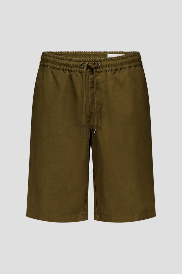 Bermuda vert foncé avec taille élastique de Casual Five pour Hommes