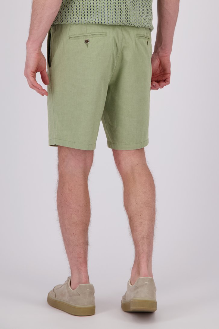 Bermuda verte avec taille élastique de Dansaert Blue pour Hommes
