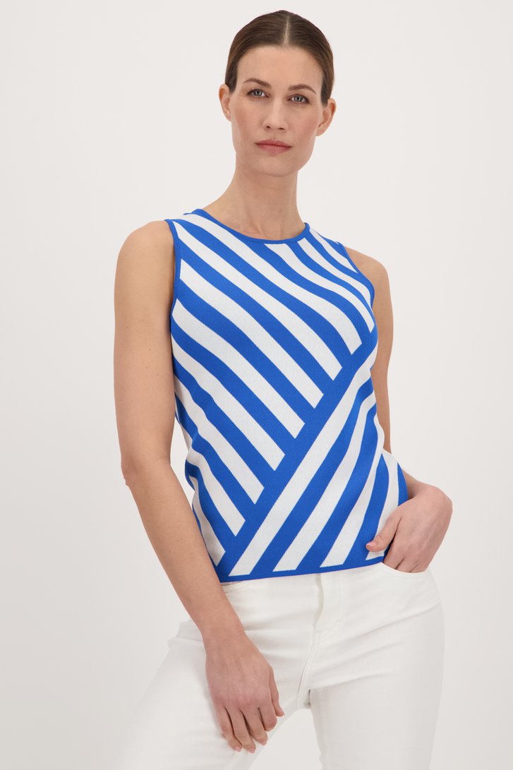 Blauw/ecru gestreepte top van D'Auvry voor Dames
