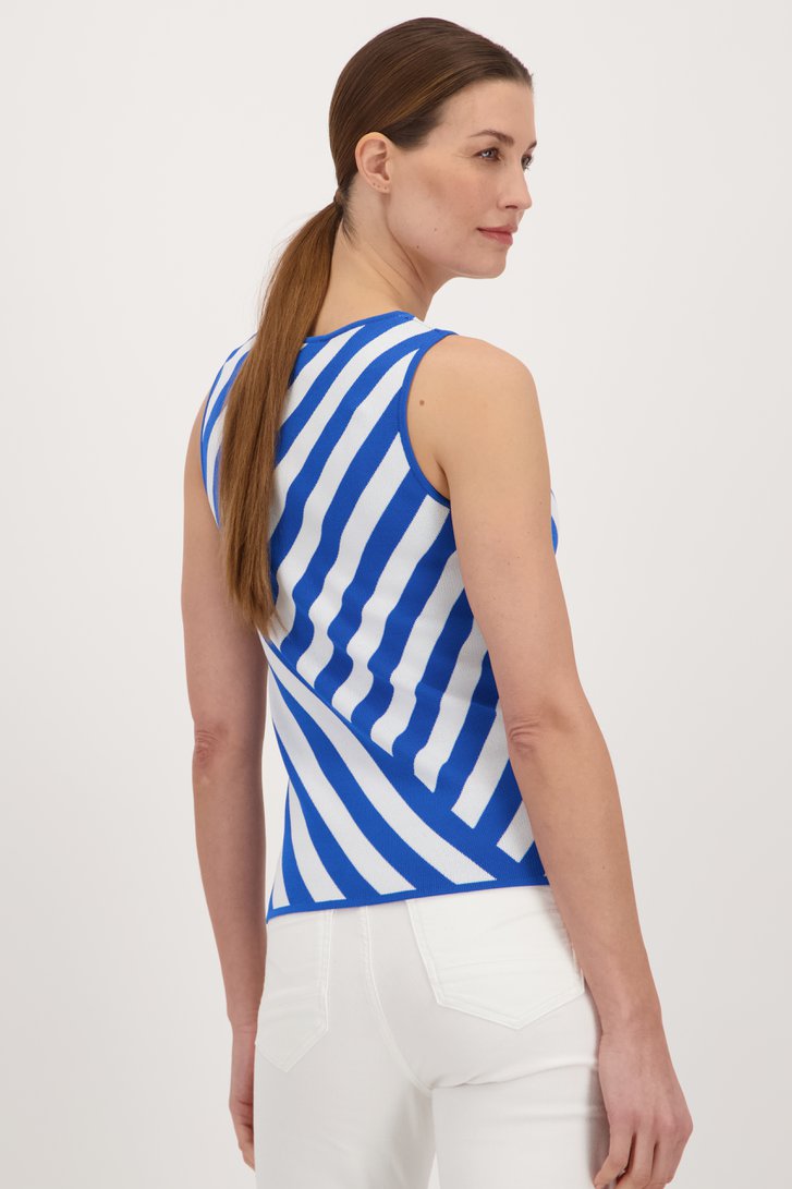 Blauw/ecru gestreepte top van D'Auvry voor Dames