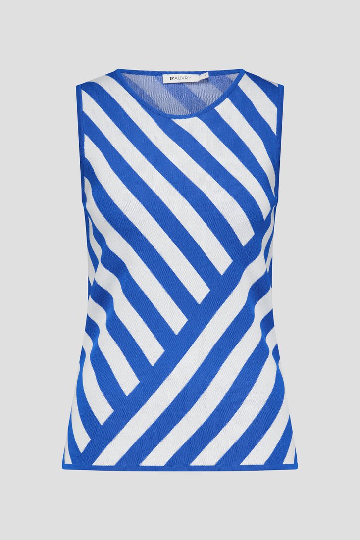Blauw/ecru gestreepte top van D'Auvry voor Dames