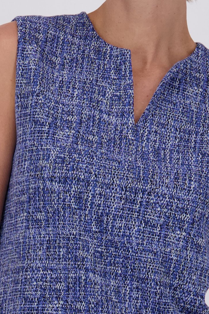 Blauw gemêleerde mouwloze top van Claude Arielle voor Dames