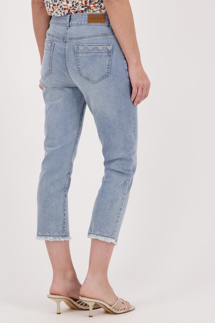 Blauw-grijze 7/8 jeans met geborduurde details van Diane Laury voor Dames